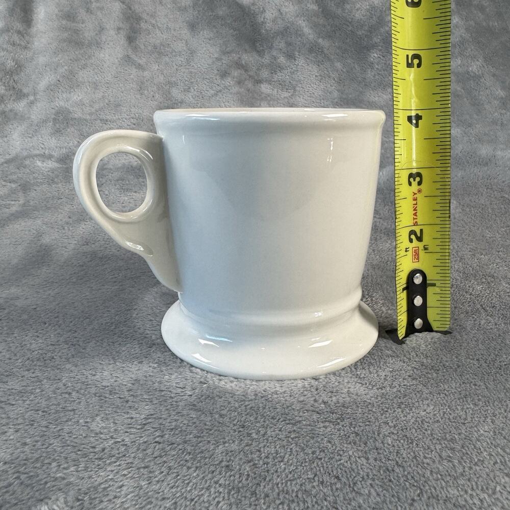 G~ Anthropology Mug Letter Initial White Black Footed - Picture 2 of 6
